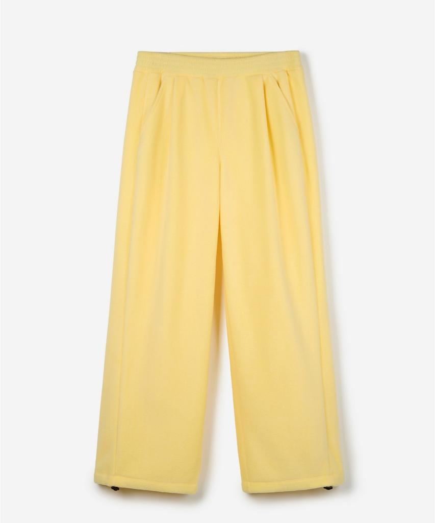 TIENJITIUMEON W Fleece Wide-Leg Pants (Butter Yellow) Tnpa6F112Y2