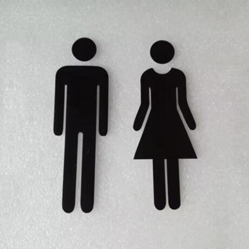 3D DIY Woman Man Toilet Door Sign Bathroom Restroom WC Door Sign For Toilet Door Sign Wall Sticker Decor Removable Logo