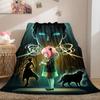 Spy X Family Fashionable Print Flannel Blanket, Warm Cartoon Characters for Sofas, Multipurpose Travel Picnic Throw_LIAN