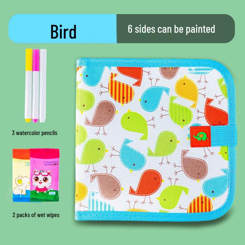 Portable Children's Folding Blackboard: Reusable Chalk Drawing Board and Erasable Graffiti Book for Home.