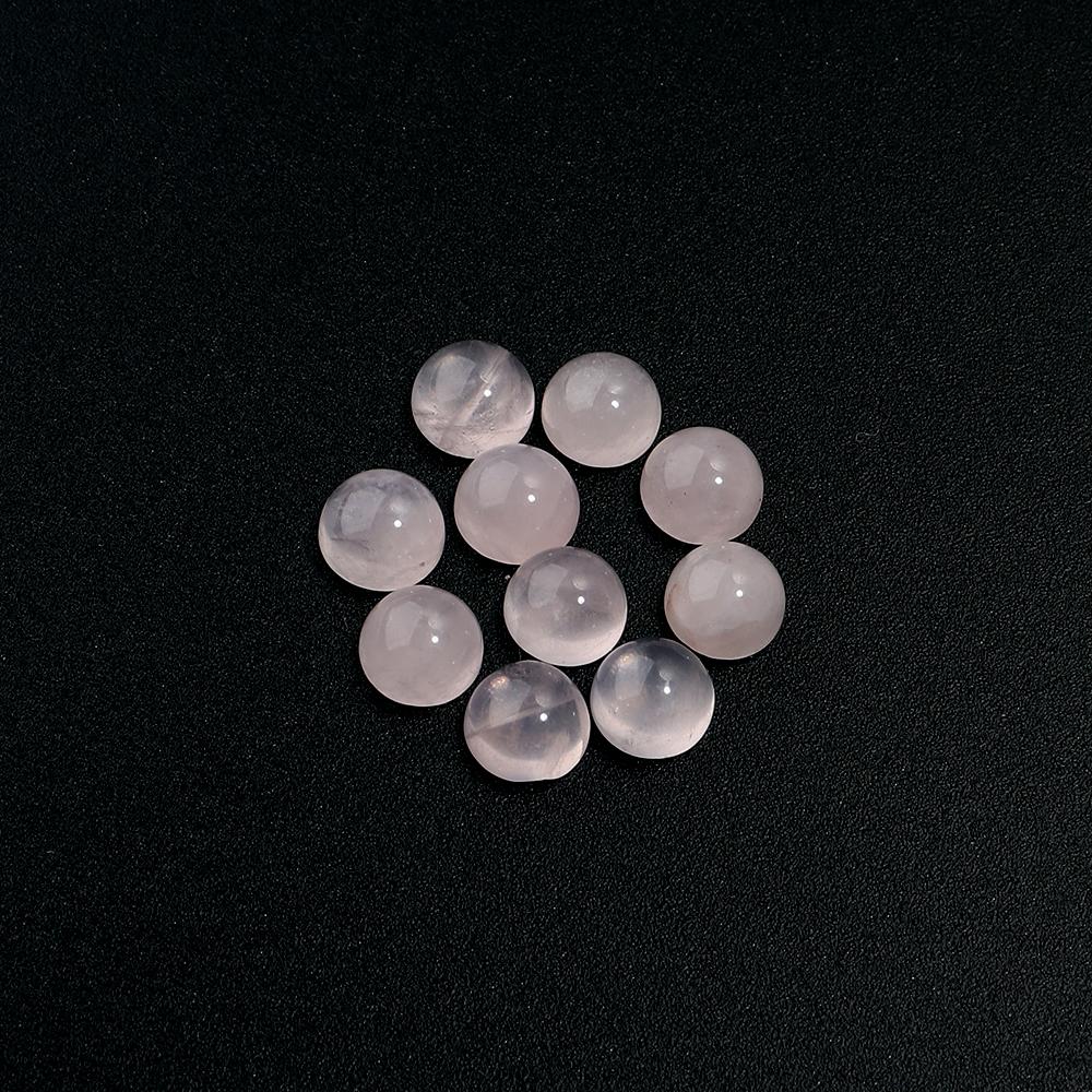 5/10pcs Natural Stone Cabochon Beads Powder Crystal Round Flatback Cabochon Cameo For Jewelry Making DIY Rings Necklace Supplies