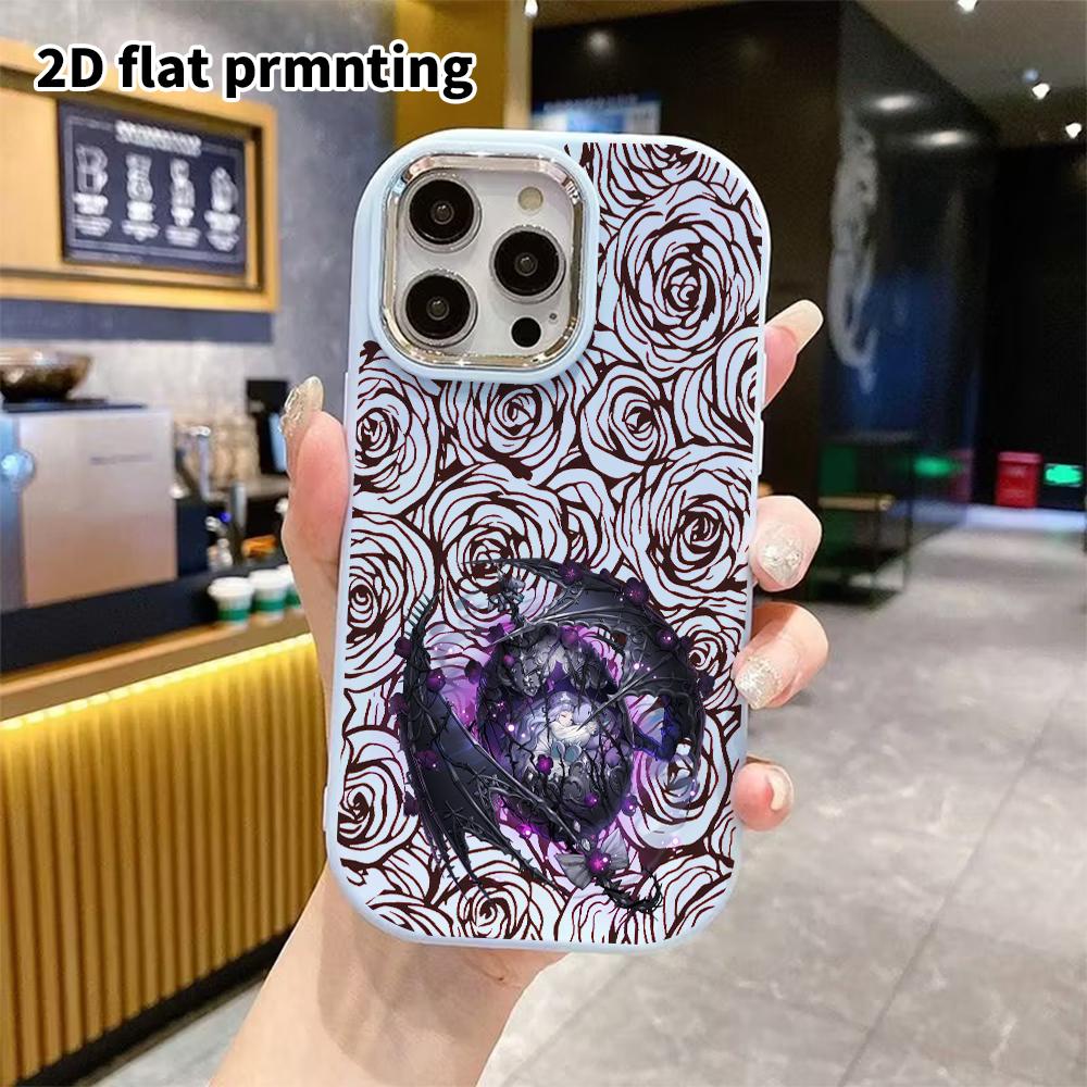 Phone case: 2D flat design suitable for iPhone 18 17 16 15 14 13 Pro protective case, couple style, sleeping girl, Christmas and Halloween gifts