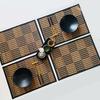 Bamboo Woven Placemat Retangle Shape Thickened Heat-Resistant Oil-Resistant Non-Slip Parties Weddings Banquets