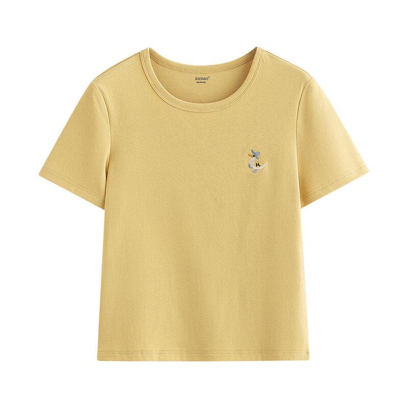 Женская вышитая футболка с коротким рукавом INMAN XL