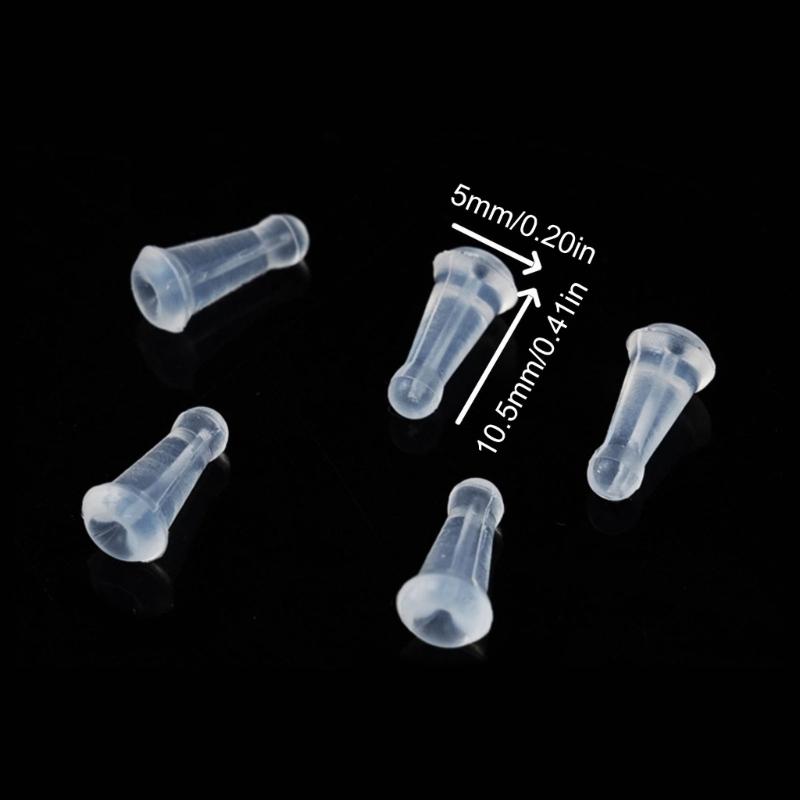 100Pcs Silicone Earring Backs Replacements for Sensitive Skin Hypoallergenics Earring Stoppers for Droopy Earrings