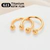 1/5 Stück G23 Titan Nasenringe Piercings Lippe Augenbraue Ohr Septum Helix Knorpel Septum Körperschmuck Piercing Labret Nase C-Stab
