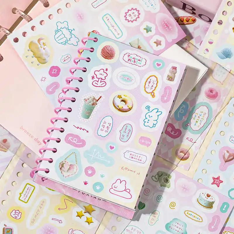 30sheets/piece Laptop Kpop Scrapbook Journal Kawaii Stickers Kids Gift Korean Ins Cute Collage Material Decorative Sticker Book