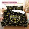 Beitar Jerusalem Football Club Pattern Bedding Quilt Set  Home Decoration  Gift (1 * duvet cover + 2 * pillowcase  without core)
