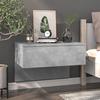 VidaXL Wall-mounted Bedside Table Concrete Grey 810943