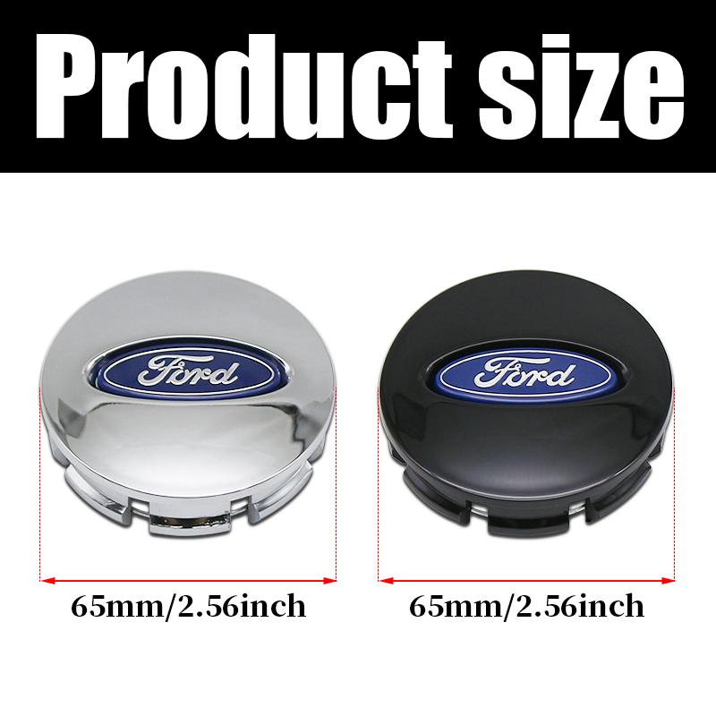 4Pcs 3D 65mm Car Wheel Center Hub Caps ABS Vehicle Tyre Tire Rim Cover Protector Decorations For Ford Transit Fiesta Focus Kuga