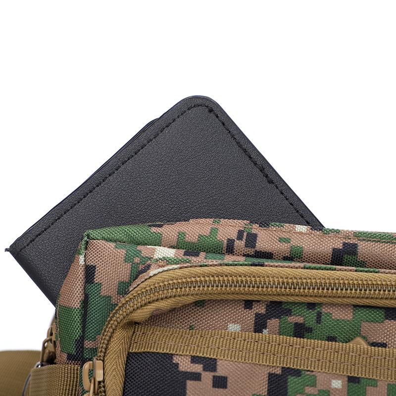 Outdoor Tactical Waist Bag Water-repellent Wear-resistant Men's Chest Bag Multi-layer Storage Commuter Shoulder Crossbody Bag