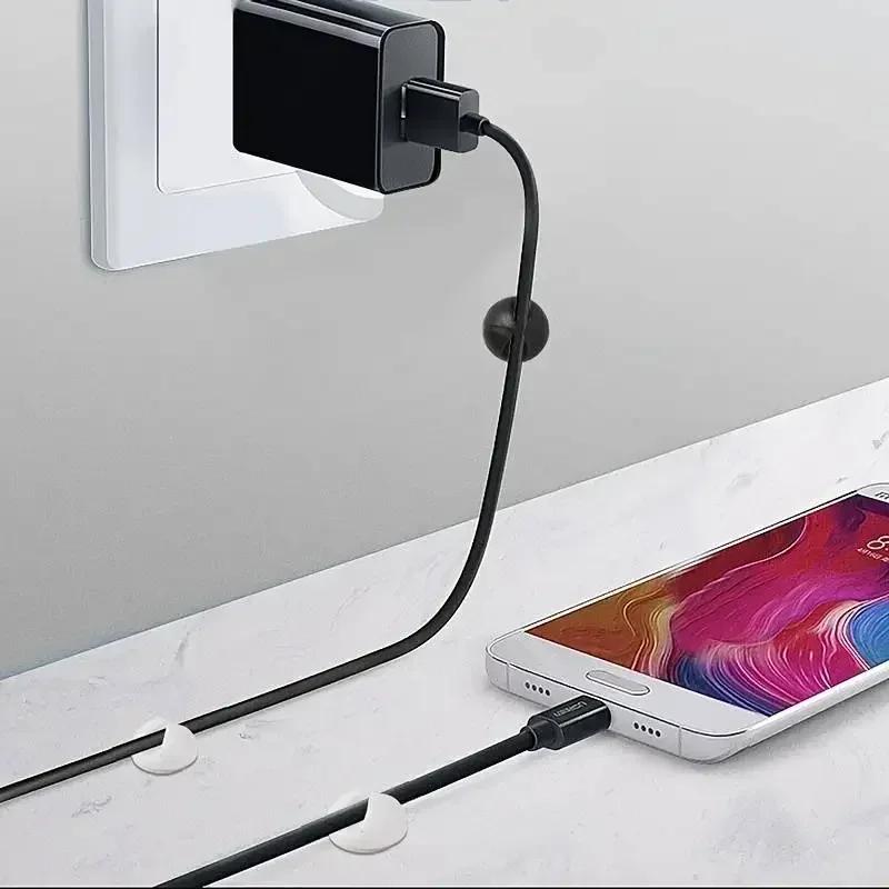 Cable Clips Winder Silicone Cable Organizer Desktop Wire Storage Charger Cord Holder for Car USB Charging Tablet Wire Tools New