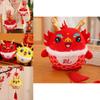 Fluffy Dragon Stuffed Animal Plush Toy Cartoon Style Red Fortune Dragon Lucky Dragon