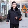 Men's Fleece-Lined Coat: Warm, Thickened, Cotton-Padded Jacket for Autumn and Winter – Ideal for Middle-Aged and Elderly Dads