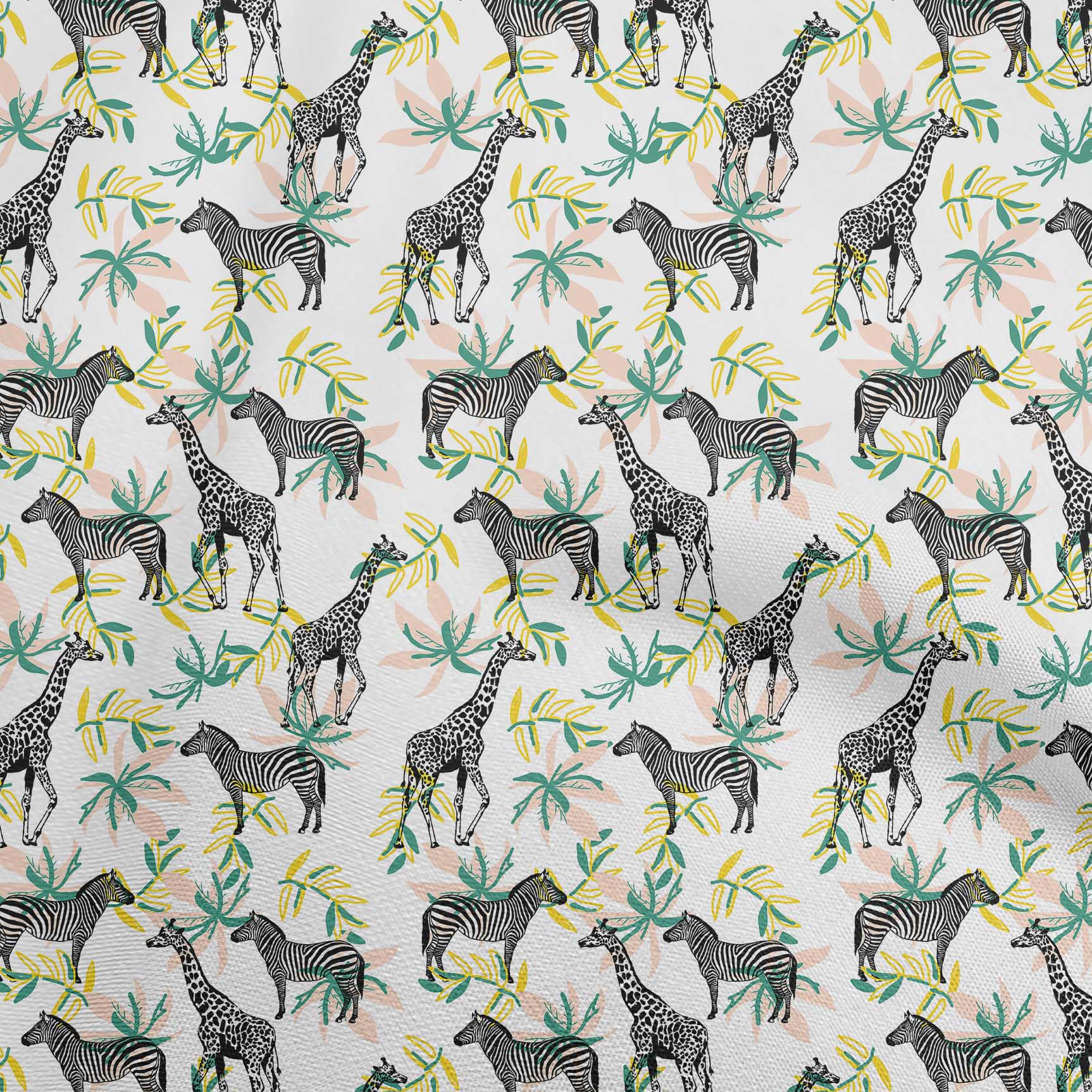 

oneOone Бавовняний поплін, чорна тканина, тропічне листя, швейна тканина у дворі, надруковані своїми руками швейні приладдя для одягу, 42 дюйми 42 Inch Wide - Viscose Chiffon білий