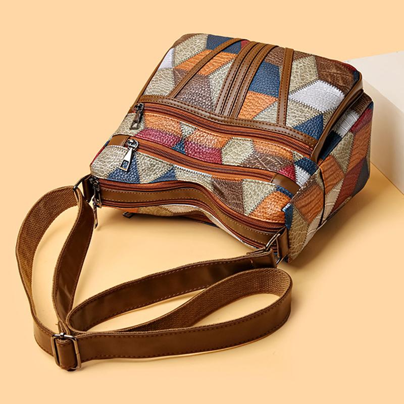 Yogodlns Women's Elegant Vintage Crossbody Bag Trendy HandBag Fashion Multi-pockets Shoulder Bag All-match Retro Crossbody Bag for Daily