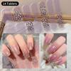 14Tips Gel Nail Stickers Semi Cured Full Cover Stickers Gel Nail Patch Polish Strips DIY Nail Art Making Waterproof Manicure Art