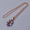Amethyst Rough Stone Copper New Electroformed Handcrafted Chain Necklace Jewelry V-24