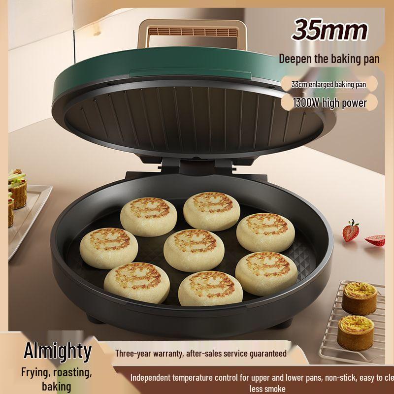 Padella Elettrica Doppia per Torte & Piadine - Padella Multifunzione Grande per Crêpes & Grigliate