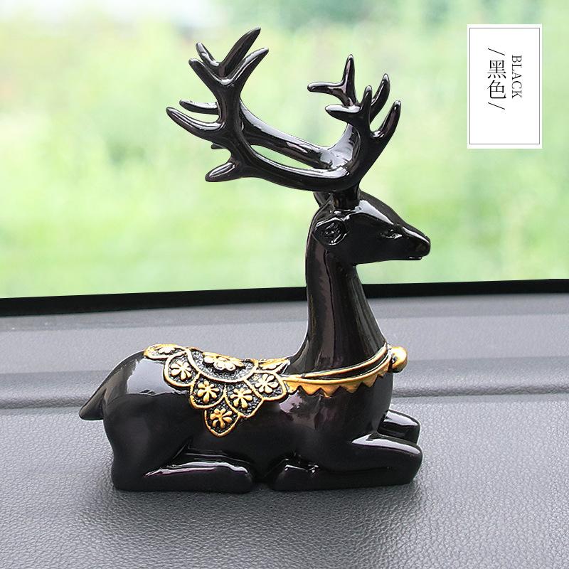 All the Way Safe inside the Car Interior Decoration Car Accessories Deer Creative Home Living Room Decoration Ceramic Crafts
