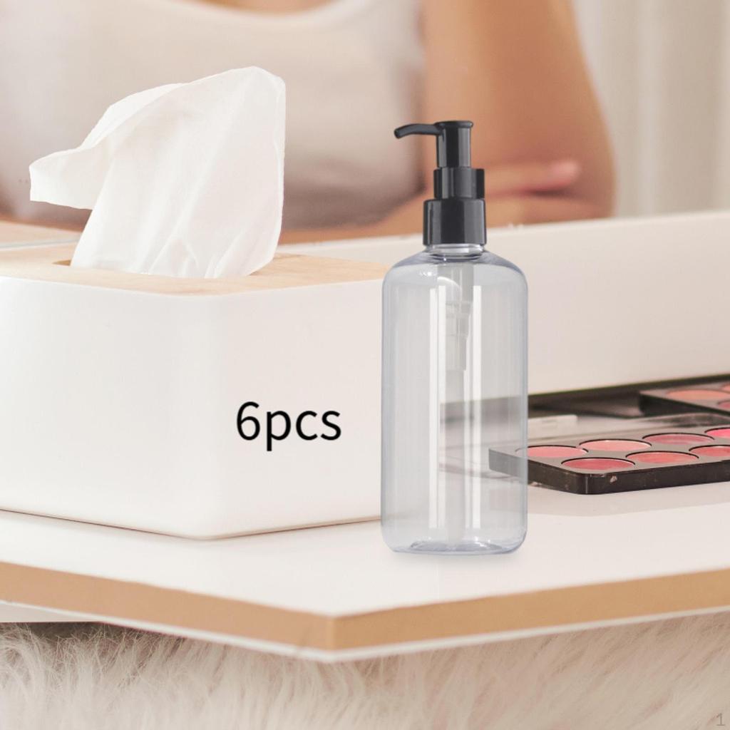 6 Pieces Hand Soap Dispenser Pump Bottle Multipurpose 500ml Shampoo for Countertop
