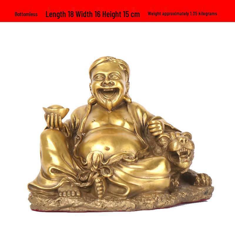 Vietnamese Copper Buddha Figurine: God of Wealth and Prosperity