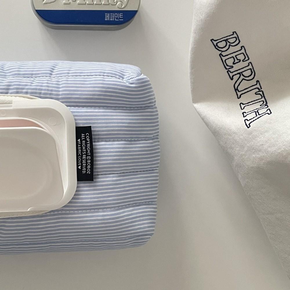 Tragbare Feuchttuchbox Gestreift Gesteppt Auto Taschentuchbox Feuchttuchbeutel Wohnzimmer Organizer