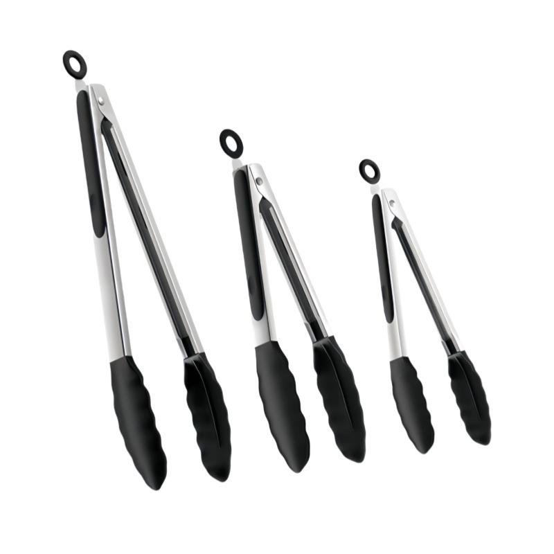 High-Temperature Resistant Silicone Meat and Grill Clips - Stainless Steel Kitchen and Barbecue Scald-Proof Clips