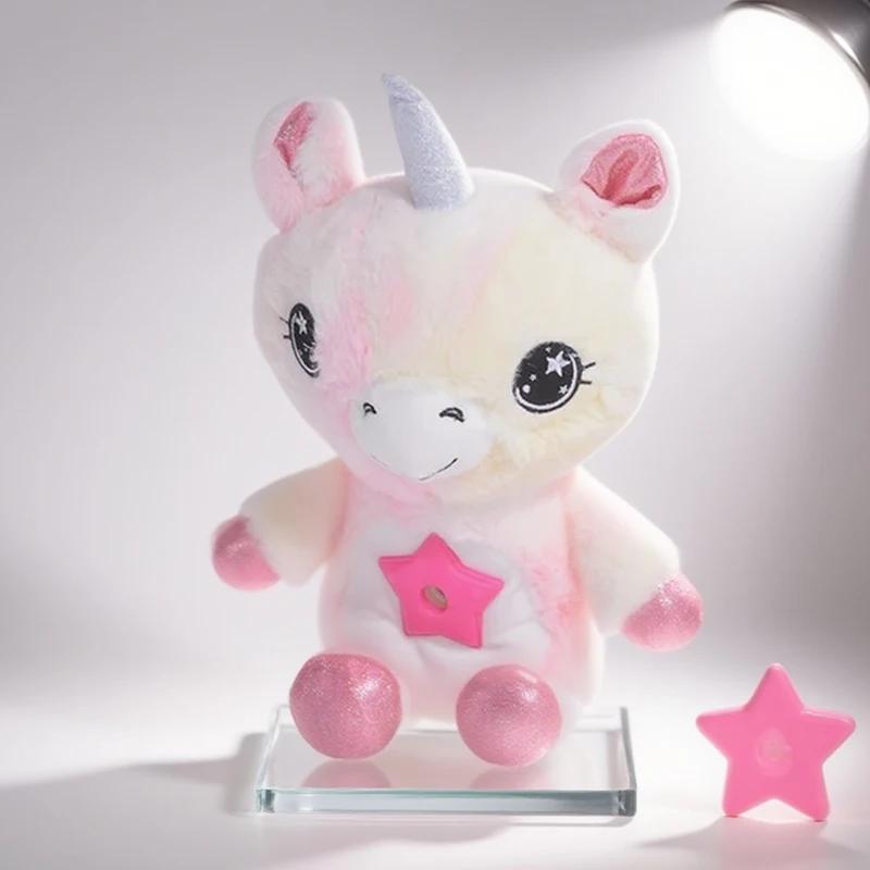 

Non-Toxic #Baby Stuffed Animal With Light Projector Starry Sky Comforting Unicorn Plush Led Galaxy Night Light Cuddly Novelty Lamp Gift..