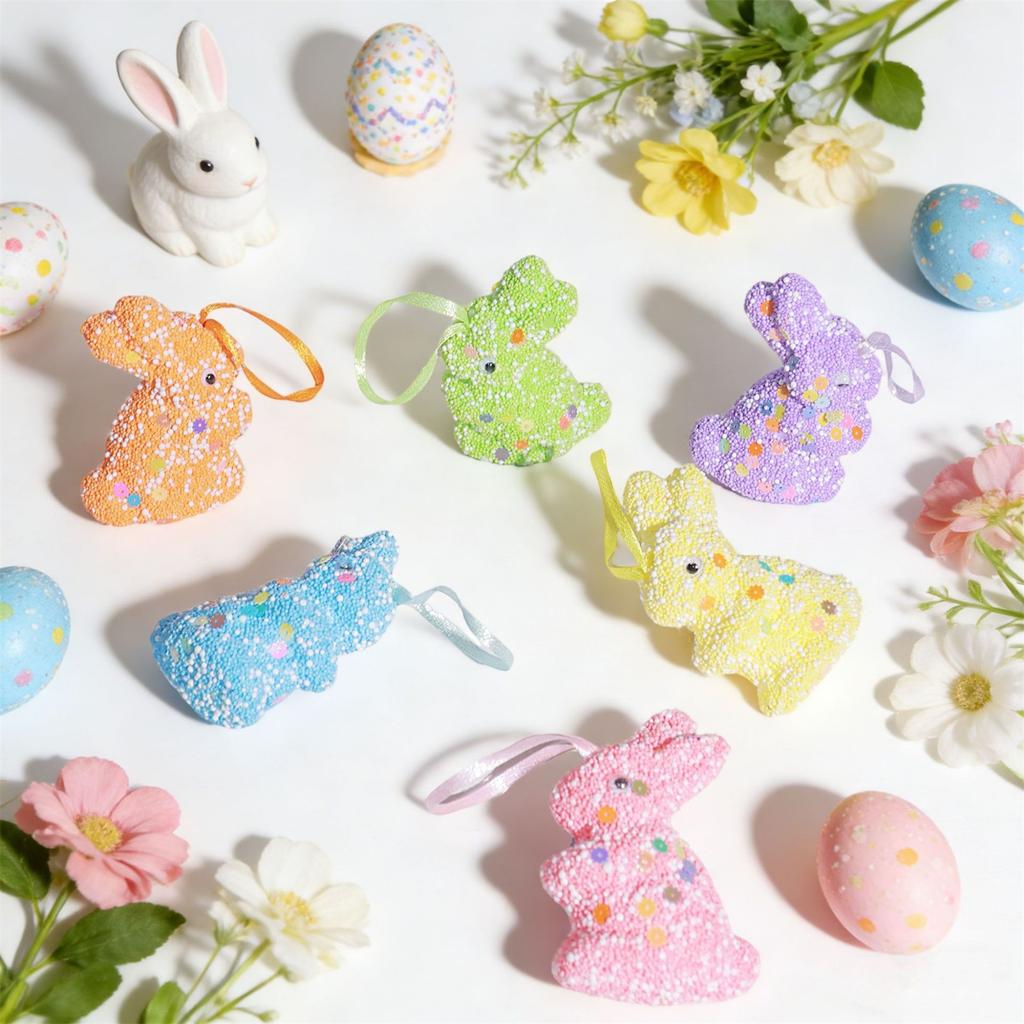 Easter Colored Foam Pendant Festival Party Spring Party Egg Home Garden Decorations