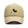 Retro Washed Mickey Mouse Print Baseball Cap Men Women Vintage Kpop Snapback Cap Adjustable Breathable Trucker Hat Sunscreen Hat