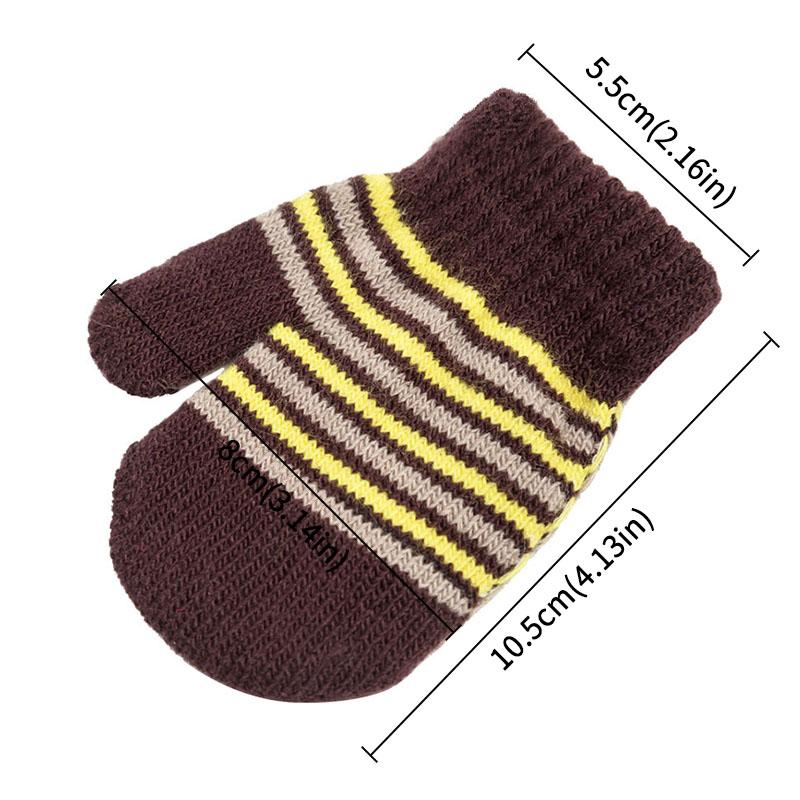 Kids Winter Warm Thicken Gloves Girls Boys Children Cute Mittens Imitation Full Finger Gloves For 1-5Y