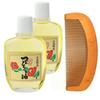 Goto Specialty Pure Camellia Oil, 100cc, Set of 2, with Wooden Comb