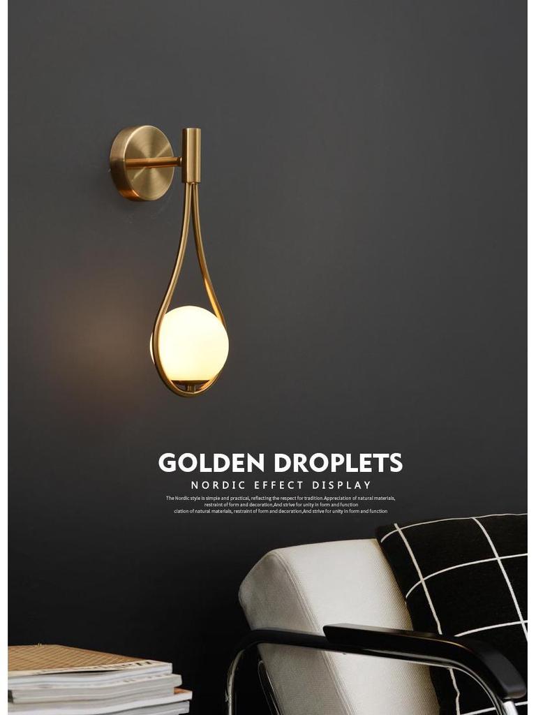 Nordische Gold Wandleuchte: Moderne Eleganz für Wohnzimmer, Schlafzimmer oder Treppenhaus