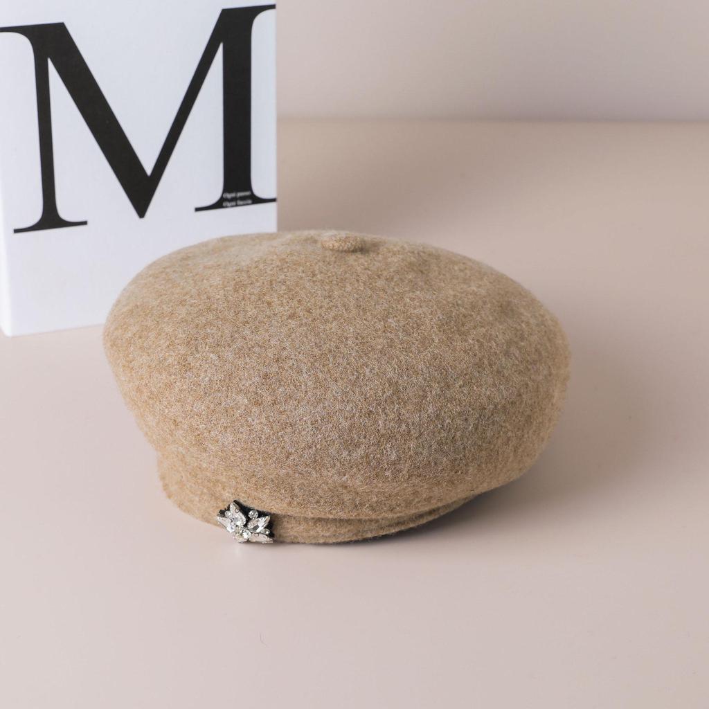 Japanese Retro Woolen Beret - Autumn/Winter Fashionable, Versatile, Face-Slimming Hat for Women