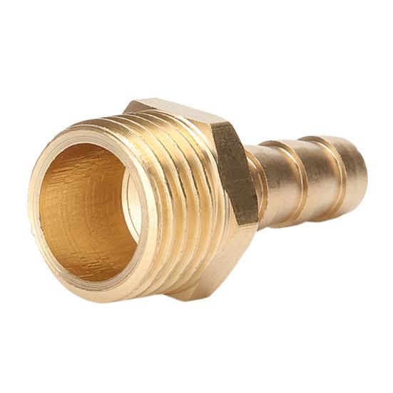 Brass Hose Barb Fittings Adapter Connector High Strength Rustproof Corrosion Resistant Hose Barb Male Fittings Accessories