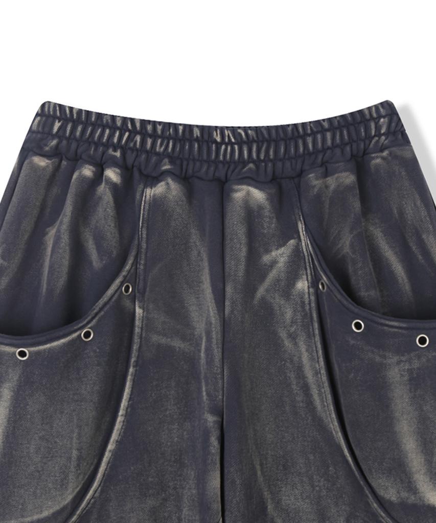 Eonyujeulaeb Double Curve Heavy Pants [Navy]