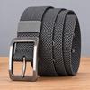 3.8cm Wide Woven Fabric Belt 120cm Length Casual Trouser Belt  For Jeans Trousers