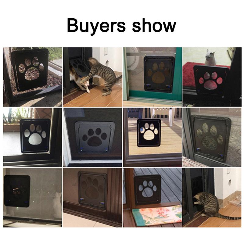 Large Dog Cat Screen Door Lockable Self-Closing Function Sturdy Pet Door Easy Safe Freely Enter House from Outdoor Garden Window
