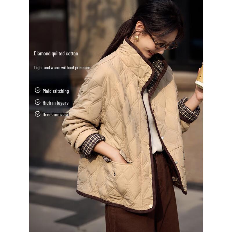 

XWI Женская клетчатая куртка с подкладкой, имитирующая костюм-двойку S