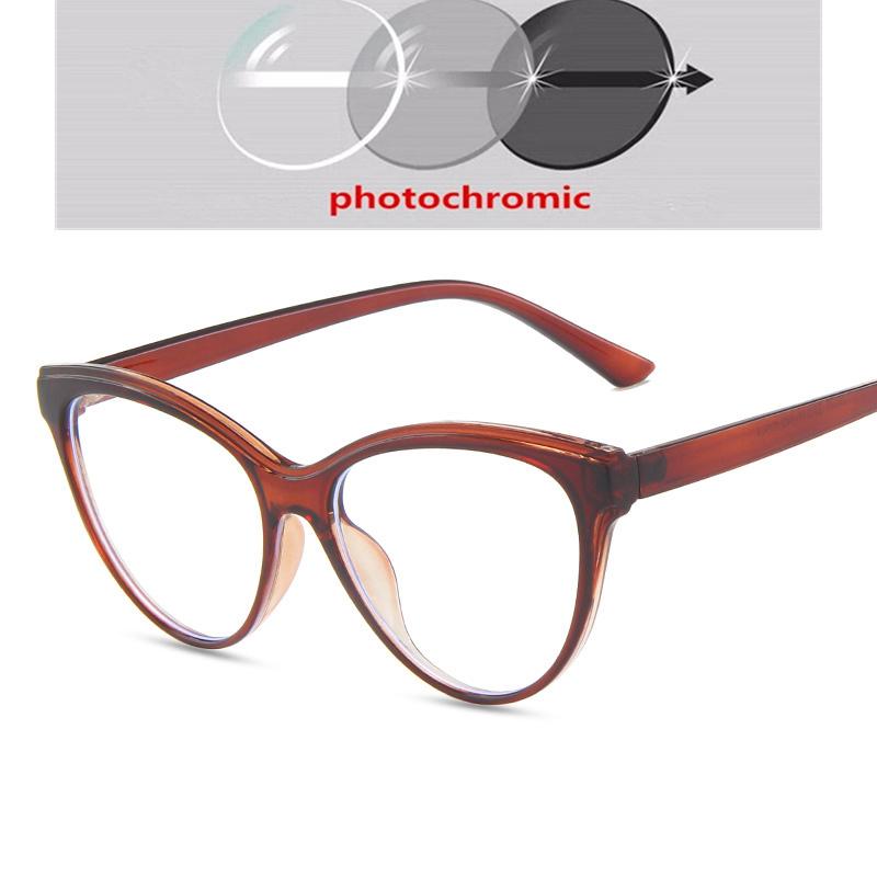 Blue Light Blocker Cat Eye Prescription Glasses For The Nearsighted Student Short-Sight Eyewear Diopter 0 -0.5 -0.75 To -6.0