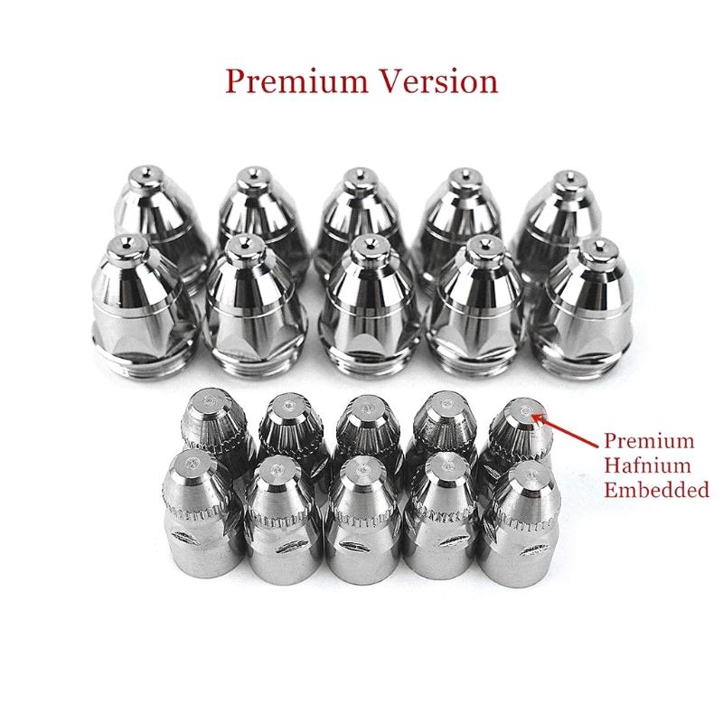 Durable 20pcs Premium P80 Plasma Cutting Torch Consumable Cutting 60A 80A 100A P80 CNC Plasma Torch Tip Electrode Nozzle