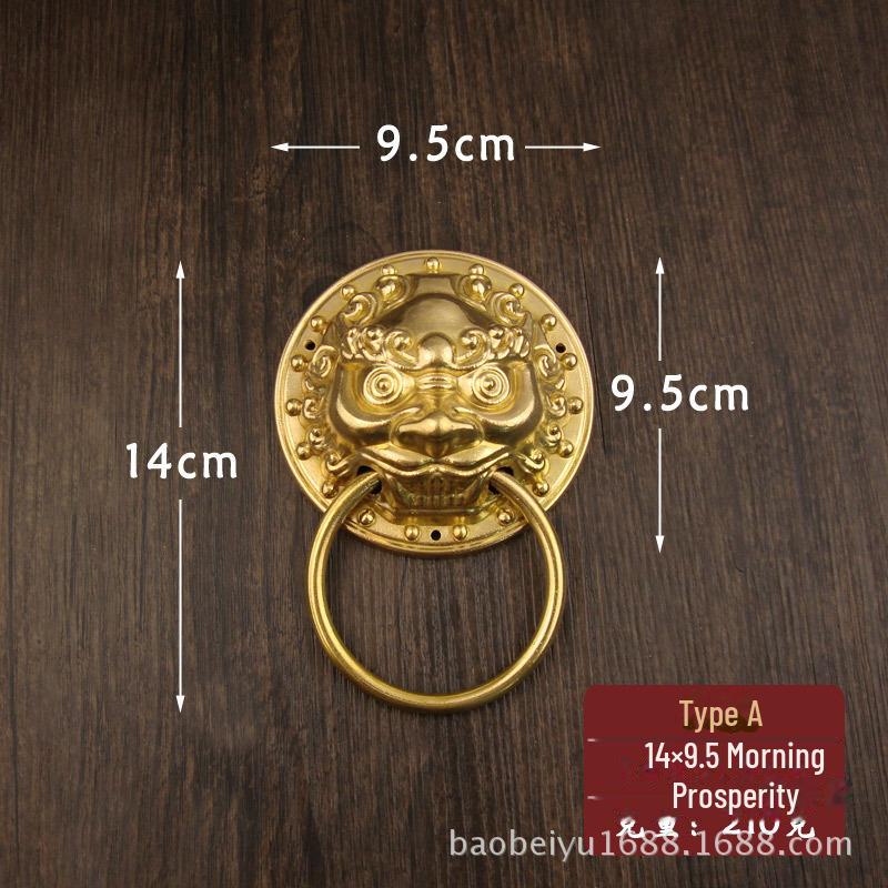 

Китайская антикварная ручка-молоток с головой льва и тигра для деревянных двойных дверей