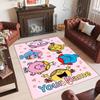 Personalized Crystal Velvet Carpet Custom Name Text,Mr. Men & Little Miss Anti Slip Area Rug For Home Decoration