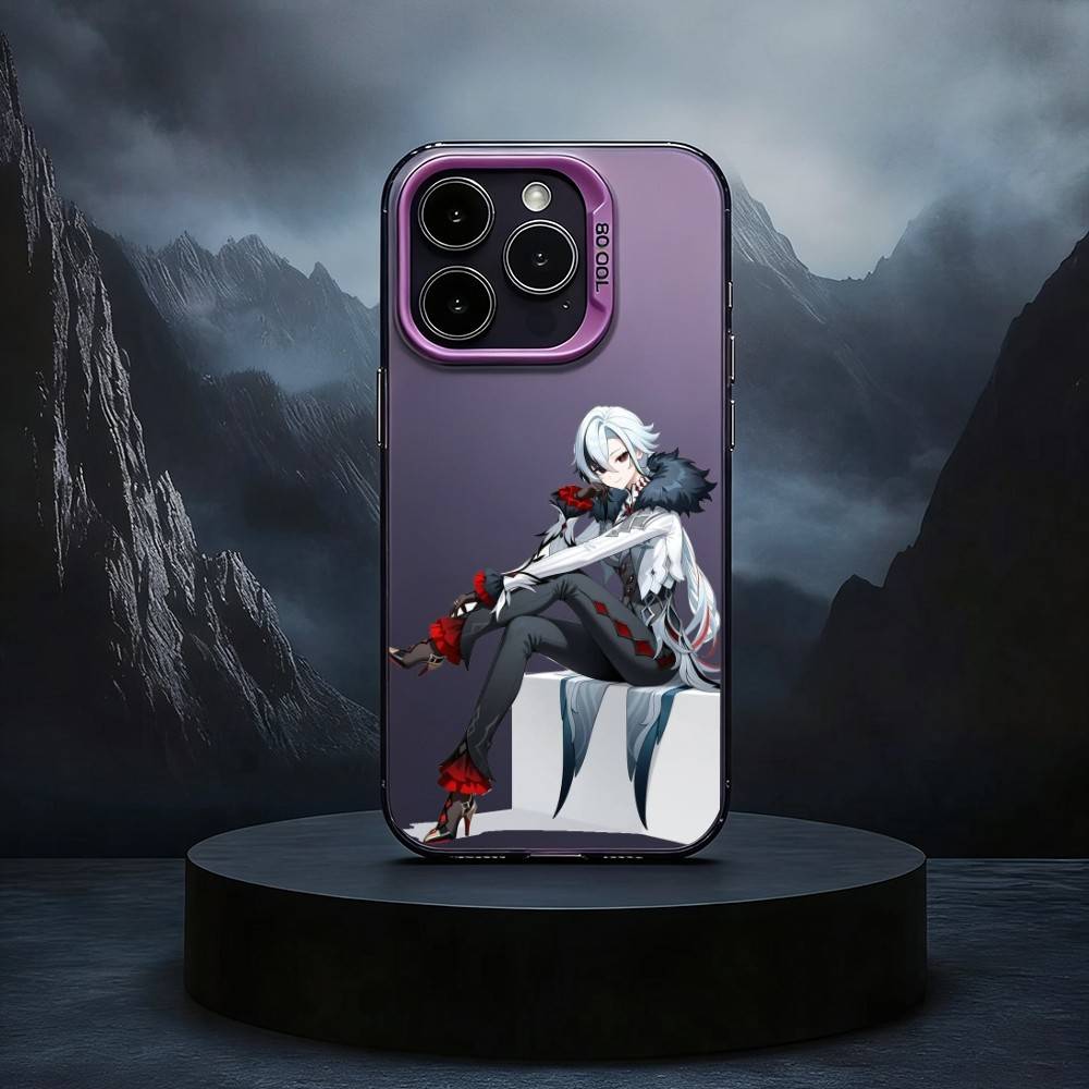 

Arlecchino Genshin Impact Phone Case For iPhone17,16,15,14,13,12,11 Plus,Pro Max Black Candy silver phone case iPhone15pro