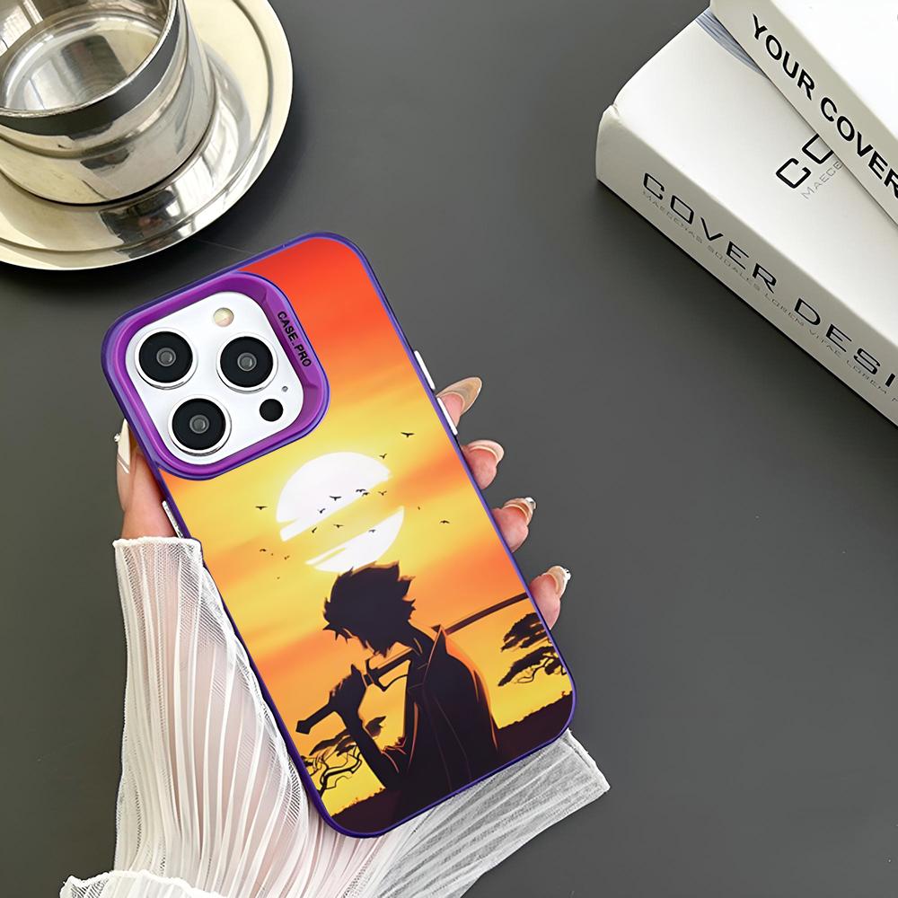 Anime Samurai Champloo Phone Case Color Silver Cover For Iphone 16 15 14 13 11 12 Pro Max Xr X Xs 8 7 Plus