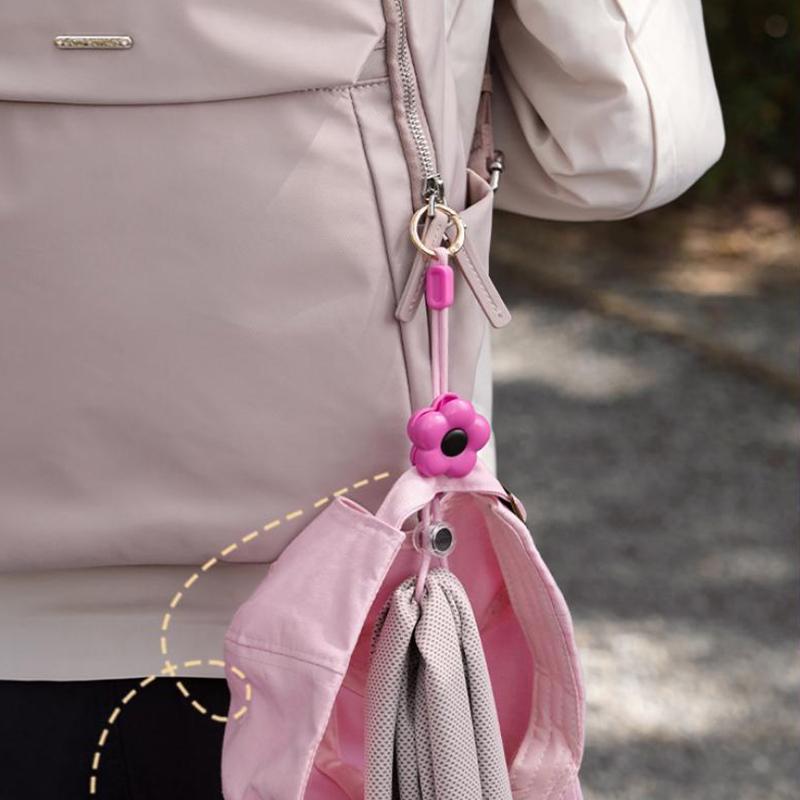 1Pcs Portable Flower Shape Cap Clip Anti-Lost Silicone Holder For Backpack Handbag Travel Sun Hat Free-Hand Portable Organizer