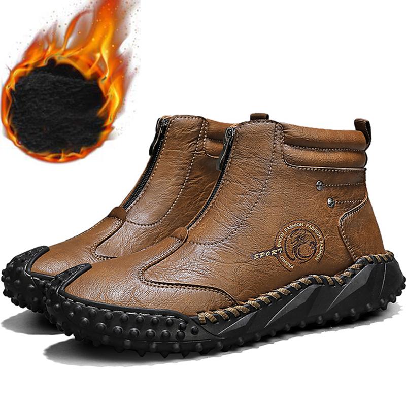 Autumn/ Winter Genuine Leather Men Shoes Waterproof Outdoor Men Boots Comfortable Men Walking Hiking Boots