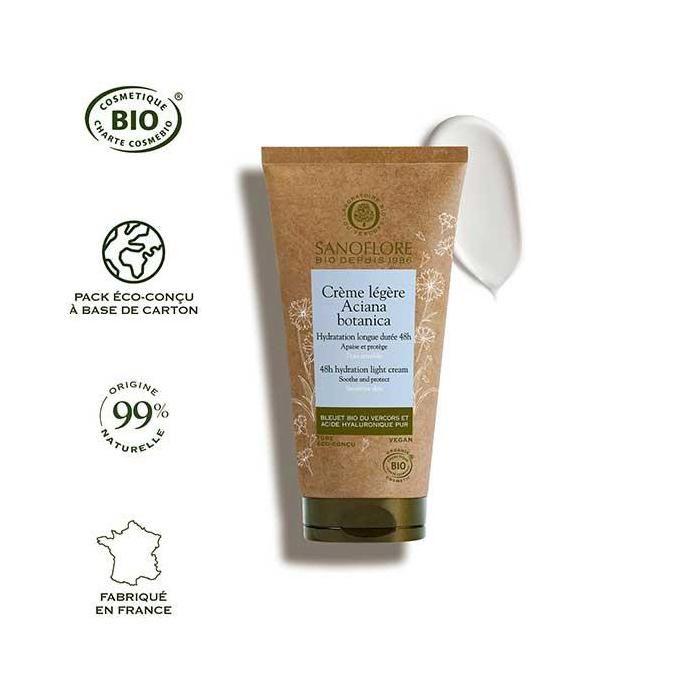 Sanoflore Aciana Botanica Crème Légère Hydratation 48h Bio 50ml