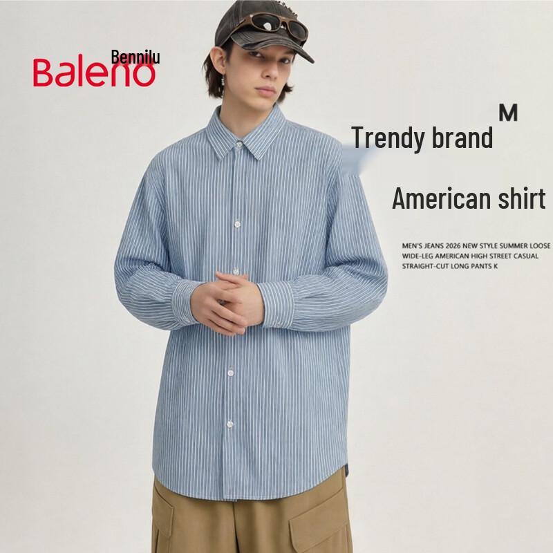 Baleno Men s Striped Long-Sleeve Casual Shirt S
